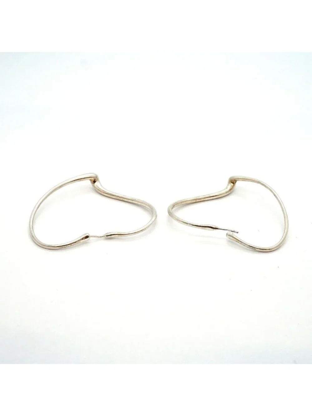 Tiffany & Co Earrings Open Heart 925 Sterling Silver